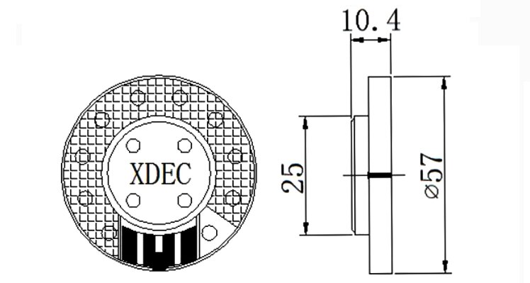 XDEC-57E100J17NK14